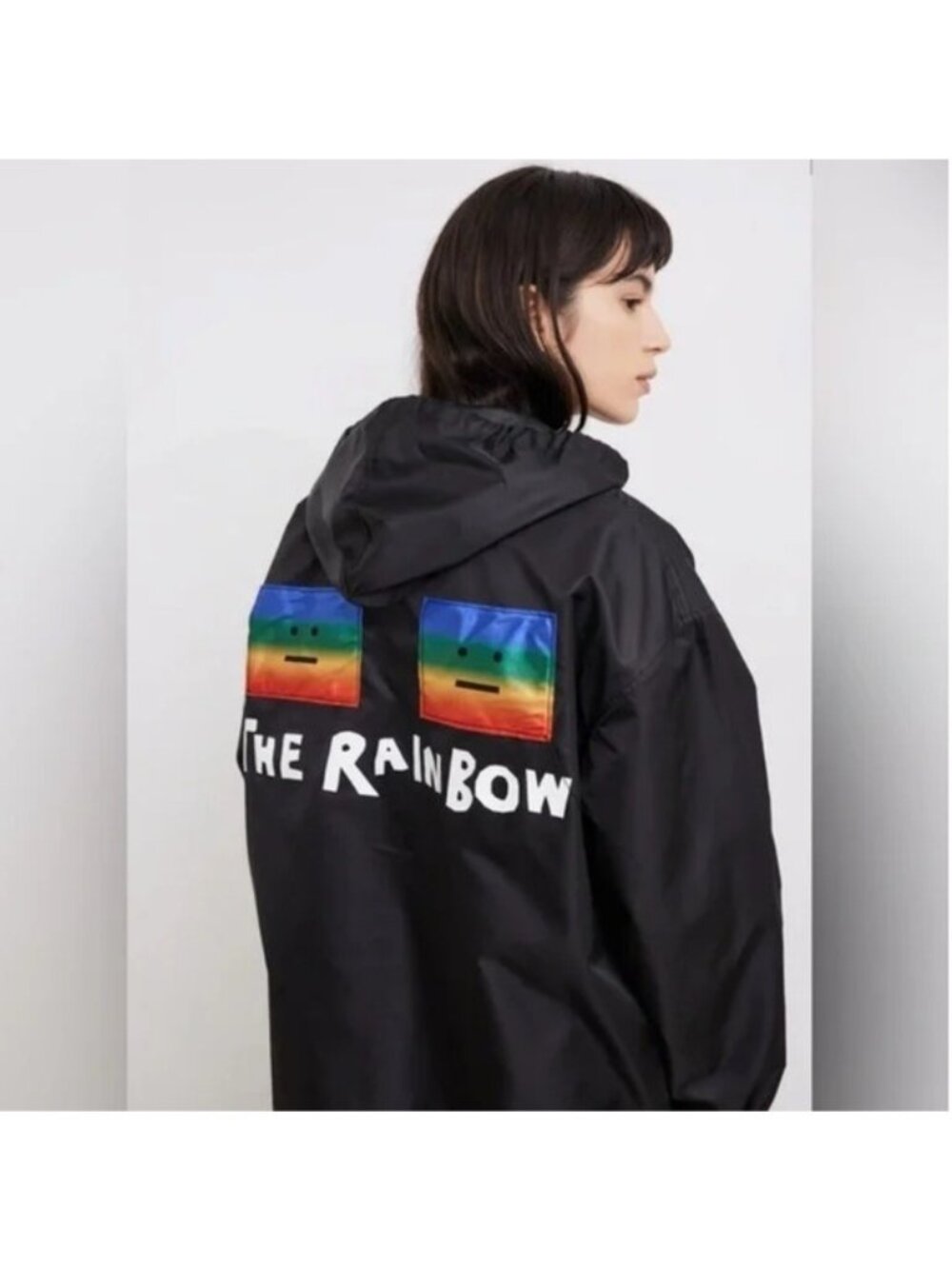 ACNE STUDIOS Rainbow Hooded Jacket front zip Large